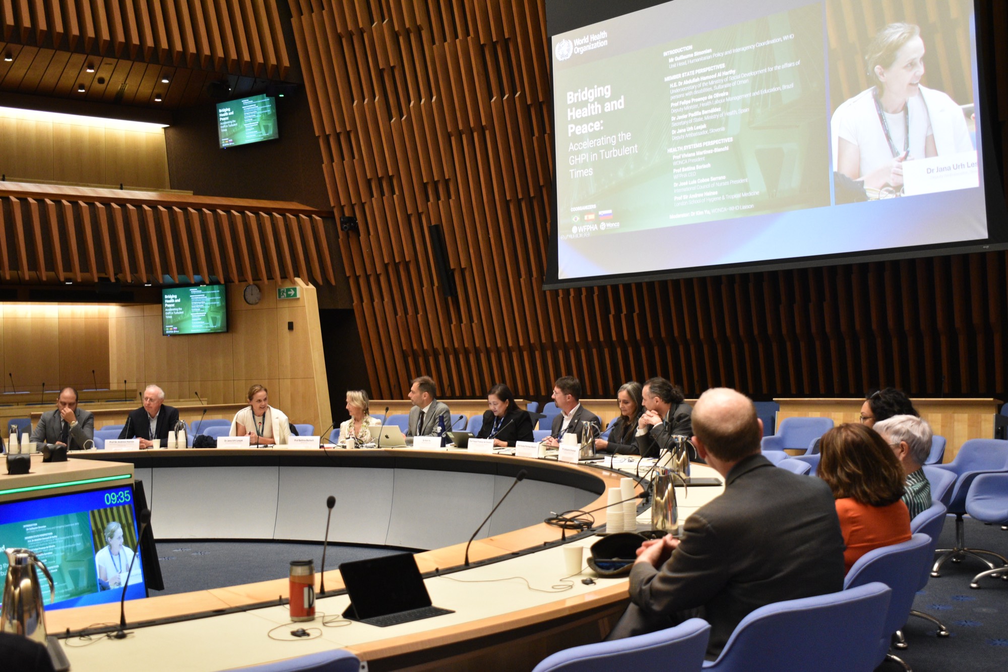 Participants attending the WONCA and WFPHA side event in Geneva